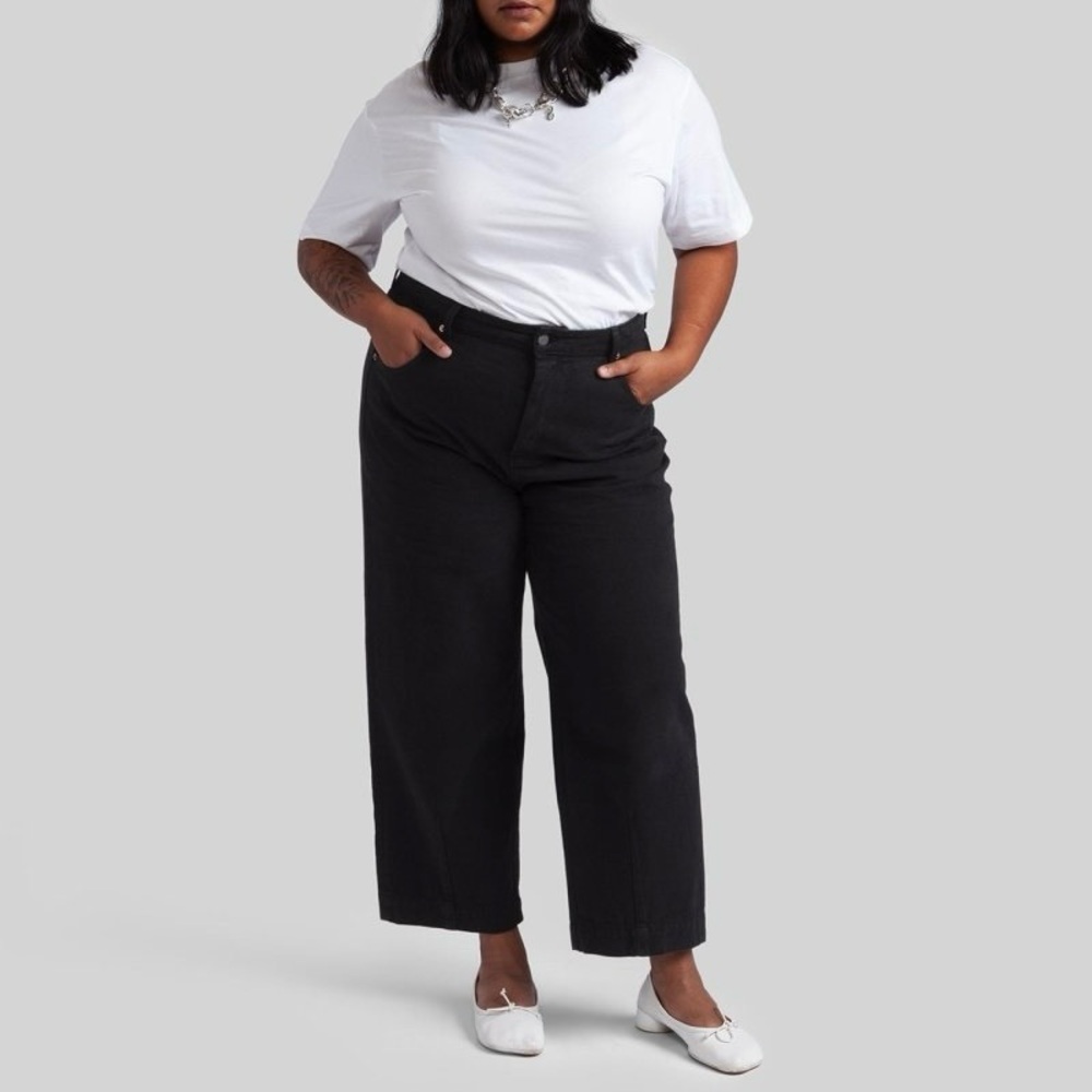 Decade Studio Kit Barrel Leg Trouser, Black, size 28